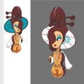 Princess Of Violin mascot Characters