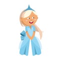 Princesses vector set cute collection of beautiful characters