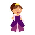 Princesses vector set cute collection of beautiful characters