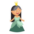 Princesses vector set cute collection of beautiful characters