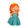 Princesses vector set cute collection of beautiful characters