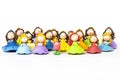 Princesses on white Royalty Free Stock Photo
