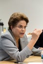 Princeton, NJ, USA - April 13, 2017 - Former Brazilian President Dilma Rousseff