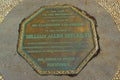 PRINCETON, NJ USA - NOVENBER 12, 2019: copper information plate William Allen Butler, Princeton NJ USA