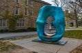 PRINCETON, NJ USA - NOVENBER 12, 2019: The sculpture Oval with Points by Henry Moore on the campus of Princeton University
