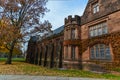 PRINCETON, NUSA - NOVENBER 12, 2019: View of the facade of East Pyne Building on the Princeton University campus, New Jersey,