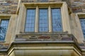 PRINCETON, USA - NOVENBER 12, 2019: a view of Foulke Hall at Princeton University. Windows and elements of architecture,