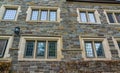 PRINCETON, USA - NOVENBER 12, 2019: a view of Foulke Hall at Princeton University. Windows and elements of architecture,
