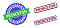 PRINCETON Rosette and Rectangle Bicolor Stamps with Corroded Styles