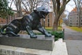 The Princeton University`s iconic tiger statues. Princeton University is a Private Ivy League University in New Jersey, USA Royalty Free Stock Photo