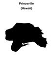 Princeville outline map Royalty Free Stock Photo