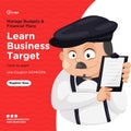 Banner design of learn business target