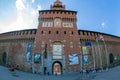 Principal entrance of Sforza Castle, Milan, Italy