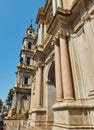 Principal facade of Santuario della Beata Vergine del Rosario. Pompei. Royalty Free Stock Photo