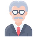 Principal icon, High school related vector illustration Royalty Free Stock Photo