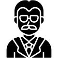 Principal icon, High school related vector illustration Royalty Free Stock Photo
