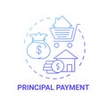 Principal payment concept icon