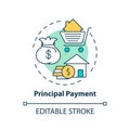 Principal payment concept icon