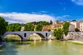 Principe Amedeo bridge in Rome Royalty Free Stock Photo