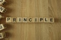 Principle word from wooden blocks Royalty Free Stock Photo