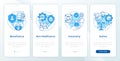 Principles of bioethics blue onboarding mobile app screen