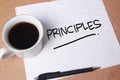Principles, Motivational Words Quotes Concept Royalty Free Stock Photo