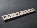 Principles, Motivational Words Quotes Concept Royalty Free Stock Photo