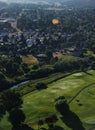 Prineville down below with balloons up above Royalty Free Stock Photo