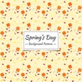 Pring Seamless pattern flowers