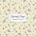 Pring Seamless pattern flowers