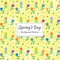 Pring Seamless pattern flowers