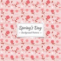 Pring Seamless pattern flowers