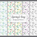 Pring Seamless pattern flowers Royalty Free Stock Photo