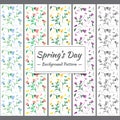 Pring Seamless pattern flowers