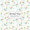 Pring Seamless pattern flowers