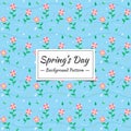 Pring Seamless pattern with flowers