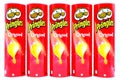 PRINGLES Original, Potato Chips on white background Royalty Free Stock Photo