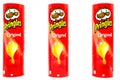 PRINGLES Original, Potato Chips on white background Royalty Free Stock Photo