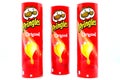 PRINGLES Original, Potato Chips on white background Royalty Free Stock Photo