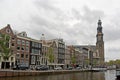 Prinsengracht street with Western Church in Amsterdam