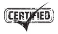 Vector certified black stamp