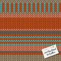 Colorful knitted striped seamless background pattern. Royalty Free Stock Photo