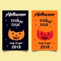 Trick or treat card halloween two color