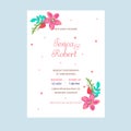 Beauty floral weeding invitation card