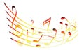 Color musical notes icon design illustration Royalty Free Stock Photo