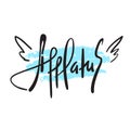 Afflatus - simple inspire and motivational quote. Hand drawn beautiful lettering. Royalty Free Stock Photo