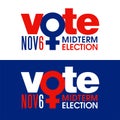 The word vote is combined with female symbol to encourage women to vote Royalty Free Stock Photo