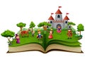 Story book with royal story cartoon