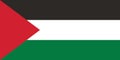 Vector image for Palestine flag. Based on the official and exact Palestinian flag