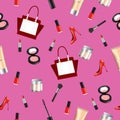 Cosmetics seamless pattern